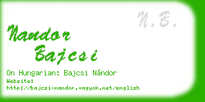 nandor bajcsi business card